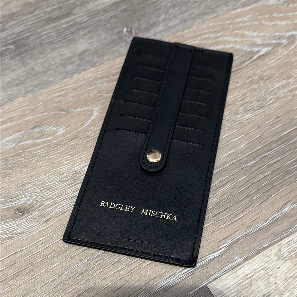 Badgley Mischka Elegant Black Card Holder